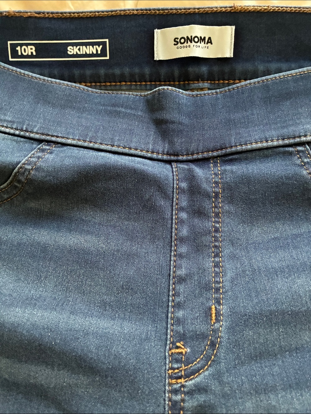 Sonoma Dark Blue Skinny Jeans With Elastic Waistband
